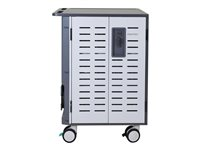 Ergotron Zip40 - Chariot charge et gestion - pour 40 tablettes / notebooks - verrouillable - acier - gris, blanc - Taille d'écran : jusqu'à 15,6 pouces DM40-2008-2