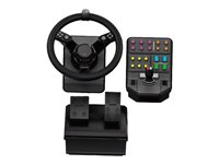 Logitech Heavy Equipment - G-Series - ensemble volant et pédales - filaire - pour PC 945-000062