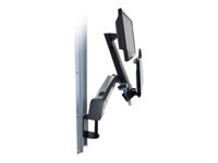 Ergotron - Kit de montage (repose-poignets, kit de support de montage de piste, support ajustable en hauteur, plateau de clavier avec plateau de souris gauche/droite, support pour scanner de code barres et souris, bras combiné) - pour écran LCD/équipement PC - blanc - Taille d'écran : jusqu'à 24 pouces 45-266-026