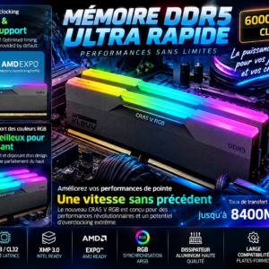 KIT 32GO DDR 5 KLEVV 6400 RGB