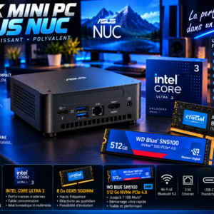 NUC ASUS ULTRA 3 8GO SSD 512 WIN 11